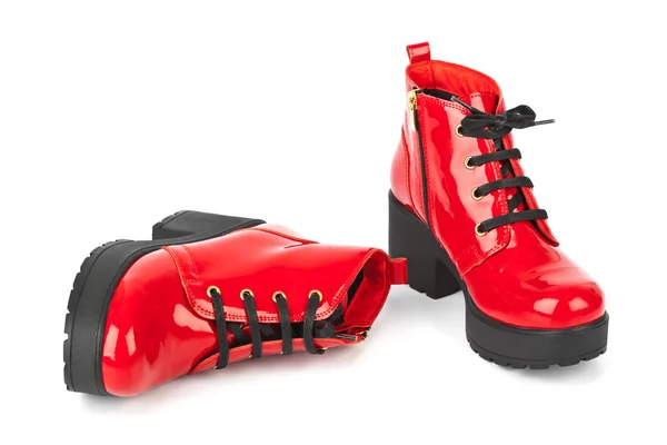 Sapatos vermelhos isolados no fundo branco — Fotografia de Stock