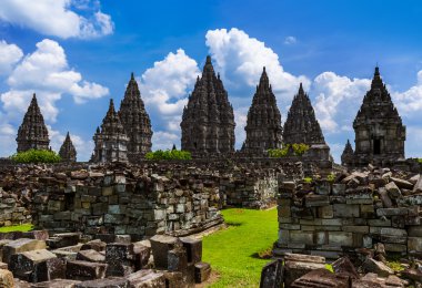 Prambanan tapınak yakınındaki Yogyakarta Java Adası - Endonezya