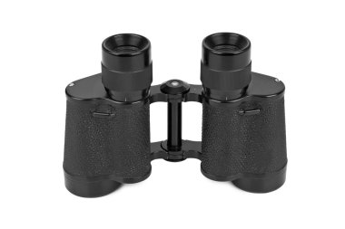 beyaz arkaplanda izole edilmiş dürbünler