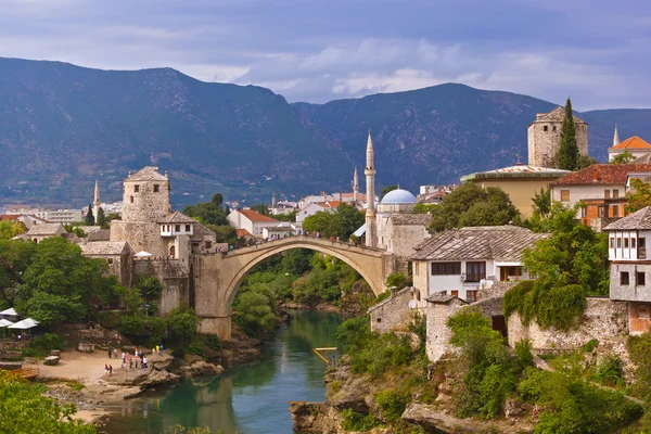 Ponte Velha em Mostar Bósnia e Herzegovina — Fotografia de Stock