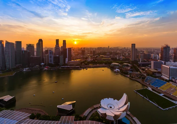 Singapore skyline van de stad — Stockfoto