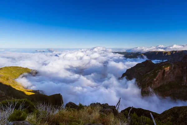 Escursioni Pico Ruivo Pico Arierio Madeira Portogallo Sfondo Del Viaggio — Foto Stock