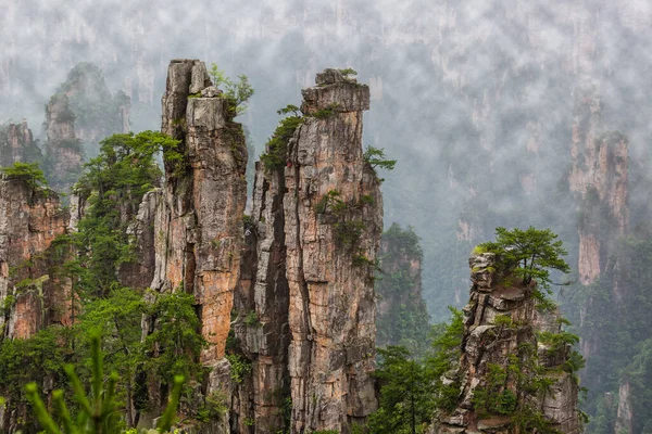 Parc Naturel Des Montagnes Tianzi Avatar Wulingyuan Chine Arrière Plan — Photo