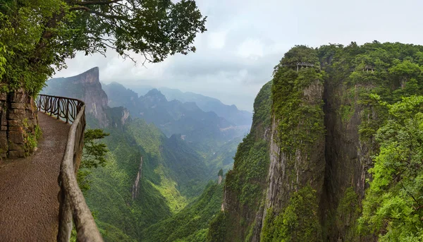 Tianmenshan Doğa Parkının Panoraması Çin Seyahat Arkaplanı — Stok fotoğraf
