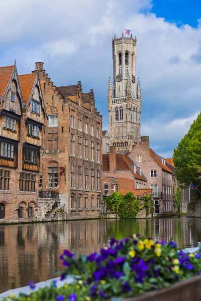 Brugge Cityscape Belgio Background Architettonico — Foto Stock
