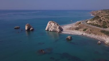 Afrodit kayası - Paphos Cyprus - hava manzarası