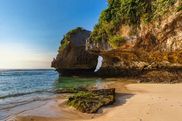 Suluban Strand Bali Indonesië Natuur Vakantie Achtergrond — Stockfoto