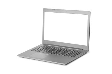 Not defteri bilgisayarı beyaz arkaplanda izole edildi