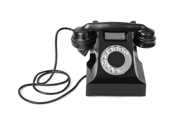 Vintage Telefoon Geïsoleerd Witte Achtergrond — Stockfoto