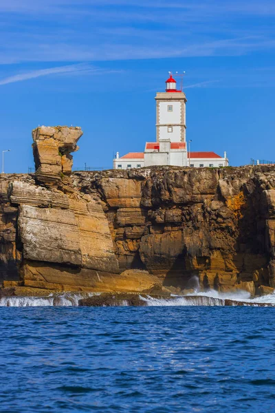 Vuurtoren Peniche Portugal Reisachtergrond — Stockfoto