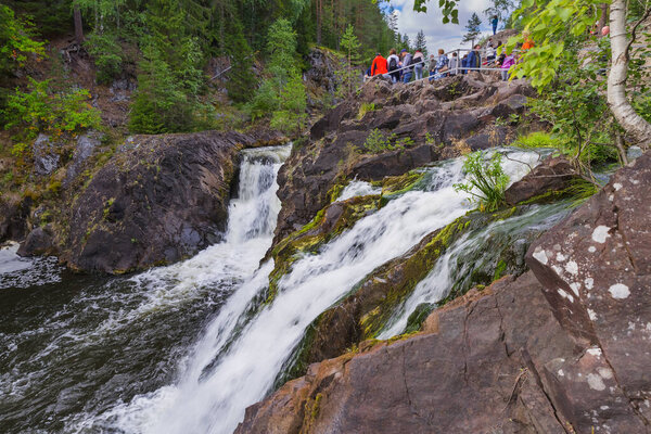 Kivach waterfall in Karelia Russia - nature background
