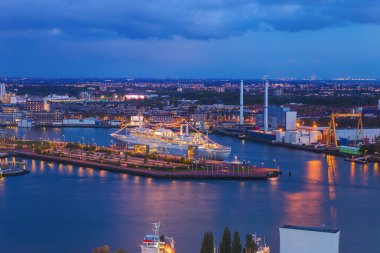 Rotterdam şehir manzarası - Hollanda - mimari arka plan