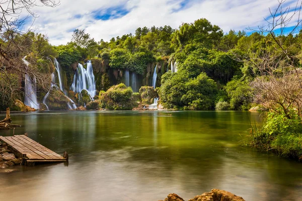 Kravice Waterval Bosnië Herzegovina Natuur Reizen Achtergrond — Stockfoto