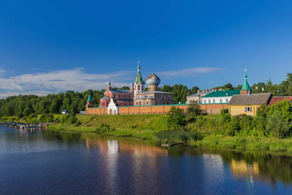 Staraya Ladoga Köyündeki Staroladozhsky Nikolsky Manastırı Leningrad Bölgesi Rusya Mimari — Stok fotoğraf