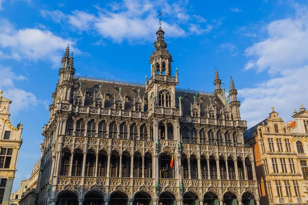 Brüksel Belçika 'da Grote Markt - mimari arka plan