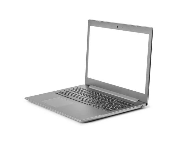 Notebook Computer Russian Keyboard Isolated White Background — Stock Photo, Image