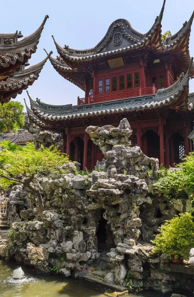 Jardim Yuyuan Jardim Felicidade Centro Xangai China Fundo Viagem Arquitetura — Fotografia de Stock