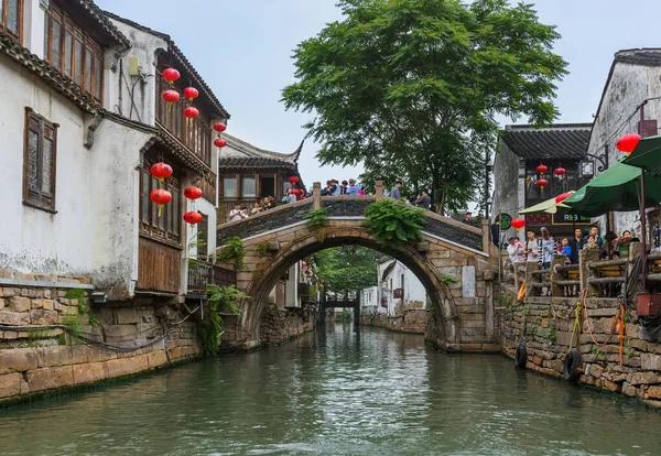 Suzhou China Mai 2018 Bootsfahrt Auf Der Kanalstadt Suzhou — Stockfoto