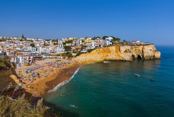 Plaża Pobliżu Albufeiry Region Algarve Portugalii — Zdjęcie stockowe