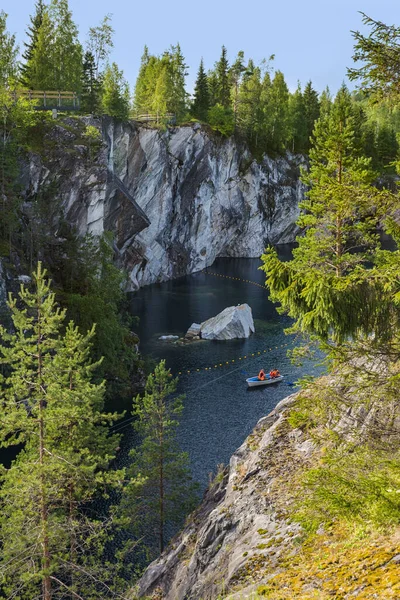 Lago Mármol Ruskeala Mountain Park Karelia Rusia — Foto de Stock