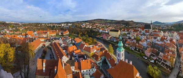 Çek Cumhuriyeti Ndeki Cesky Krumlov Şehir Manzarası Seyahat Mimari Arka — Stok fotoğraf