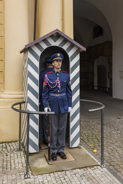 Praga República Checa Octubre 2017 Cambio Guardia Palacio Presidencial Del — Foto de Stock