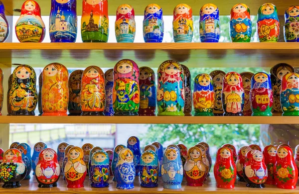 Rus Oyuncakları Matrioshka Sanat Geçmişi — Stok fotoğraf