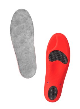 Tıbbi ortopedik tabanlar beyaz arkaplanda izole edilmiş.