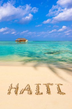 Kelime Haiti sahilde - konsept tatil geçmişi