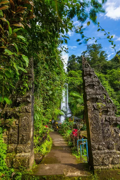 Cascata Gitgit Sull Isola Bali Indonesia Viaggi Sfondo Naturale — Foto Stock