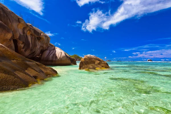 Beach Source Argent Seychelles Fondo Naturaleza — Foto de Stock