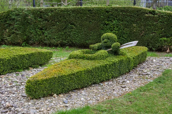 Escultura Bush Parque Durbuy Bélgica Fundo Natureza — Fotografia de Stock