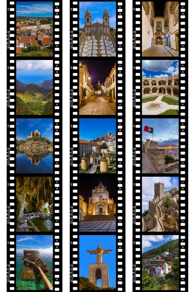 Filmrahmen Portugal Reisebilder Meine Fotos Natur Und Architektur Hintergrund — Stockfoto