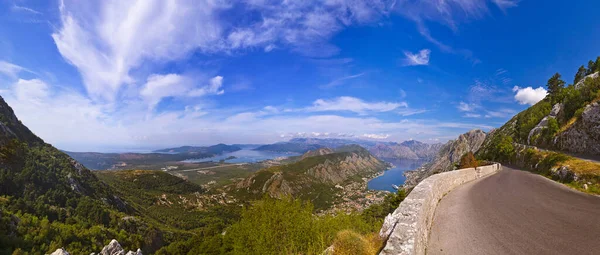 Kotor Bay Montenegro Achtergrond Natuur Architectuur — Stockfoto