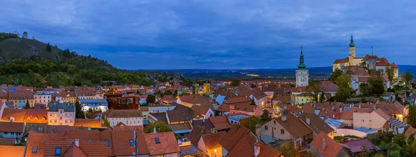 Stadsgezicht Mikulov Tsjechië Reis Architectuurachtergrond — Stockfoto