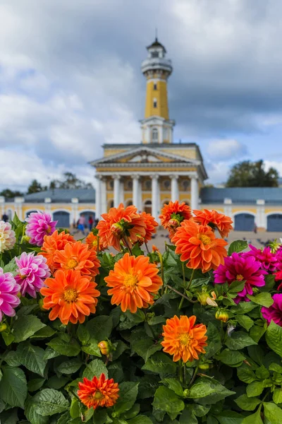 Torre Fuoco Nel Centro Storico Della Città Antica Kostroma Russia — Foto Stock