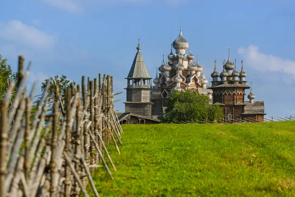 Edificios Madera Famosos Isla Kizhi Rusia Fondo Arquitectura — Foto de Stock