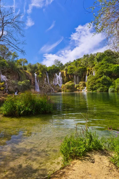 Kravice Waterval Bosnië Herzegovina Natuur Reizen Achtergrond — Stockfoto
