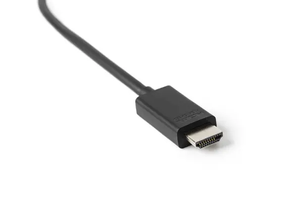 Vídeo Cabo Hdmi Isolado Fundo Branco — Fotografia de Stock