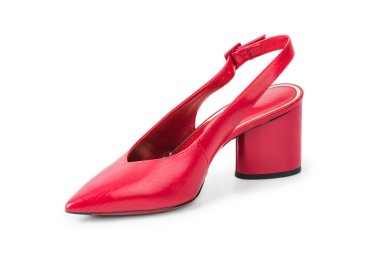 Kırmızı ayakkabı beyaz arkaplanda izole edildi