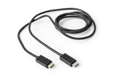 Video hdmi kablosu beyaz arkaplanda izole edildi