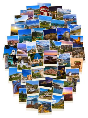 Karadağ ve Bosna resimlerinin yığını - doğa ve seyahat geçmişi (fotoğraflarım)