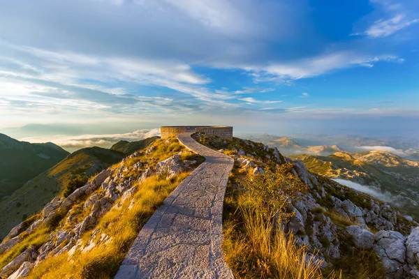 Parc National Des Monts Lovcen Coucher Soleil Monténégro — Photo