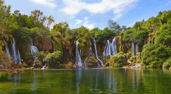 Kravice Waterval Bosnië Herzegovina Natuur Reizen Achtergrond — Stockfoto