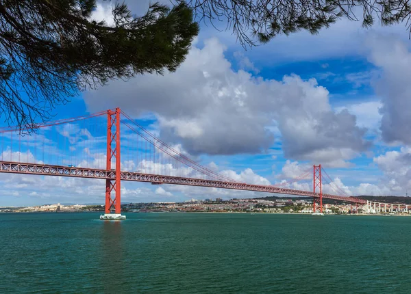 Lisbonne Pont Avril Portugal Arrière Plan Architectural — Photo