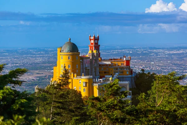 Pena Palota Sintra Portugália Építészet Háttér — Stock Fotó