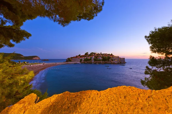 Insel Sveti Stefan Montenegro Architektur Und Natur — Stockfoto