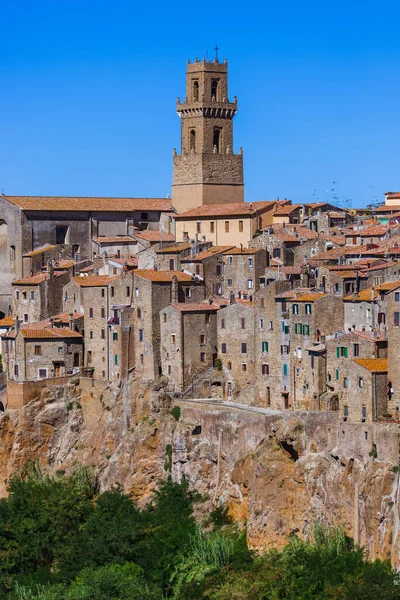 Pitigliano Ciudad Medieval Toscana Italia Fondo Arquitectura — Foto de Stock
