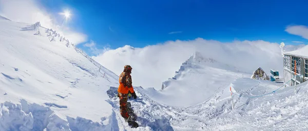 奥地利Kaprun山脉滑雪胜地 自然和体育背景 — 图库照片