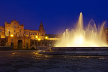 sevilla, İspanya - arka plan mimari İspanyol Meydanı Saray